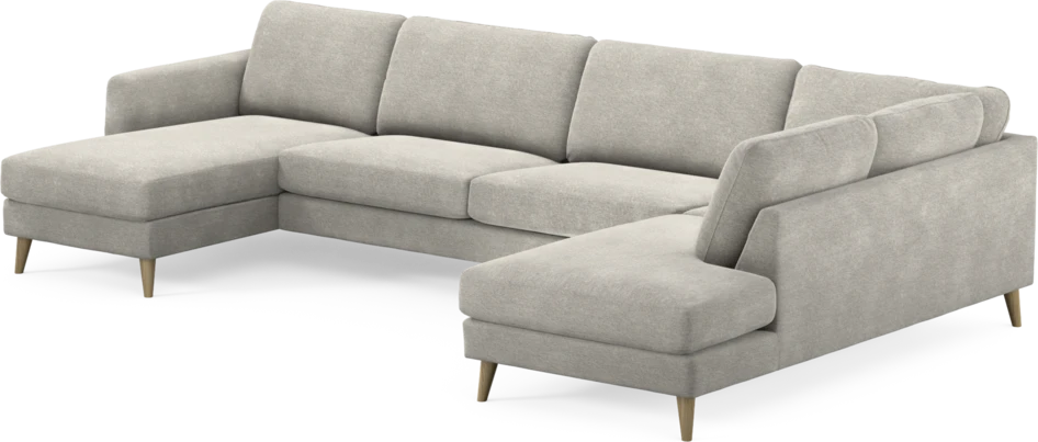 Bridge - 3-sits soffa med schäslong vänster och divan höger - Grå