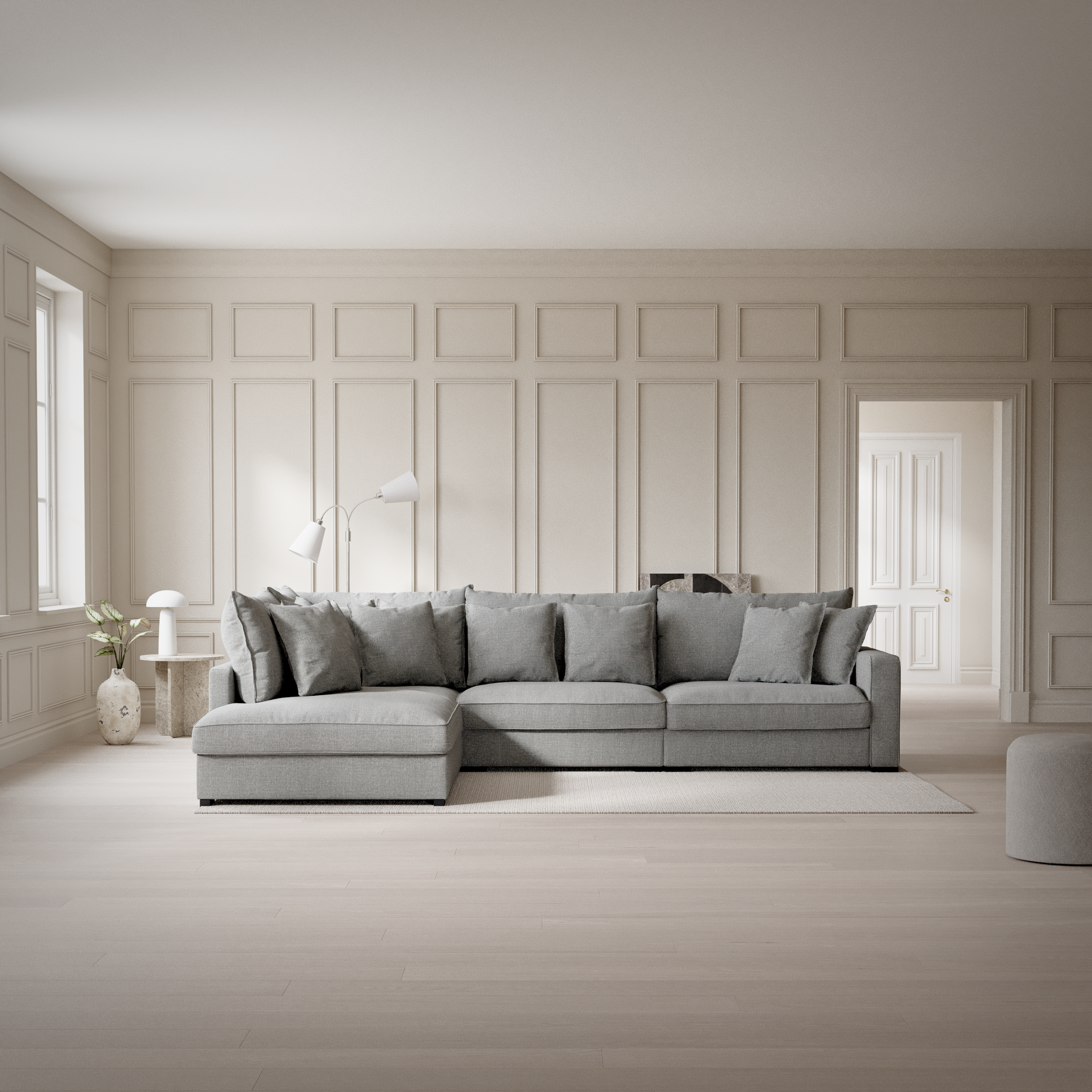 Rossi - 3-sits soffa med divan vänster - inspiration