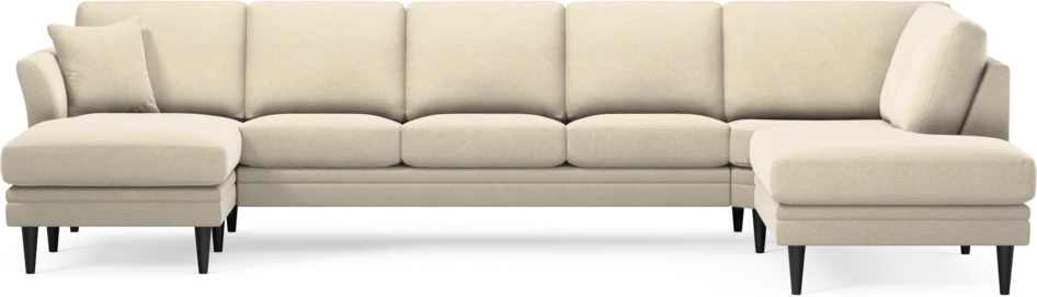 Eden - 3-sits soffa med schäslong vänster och divan höger - Beige