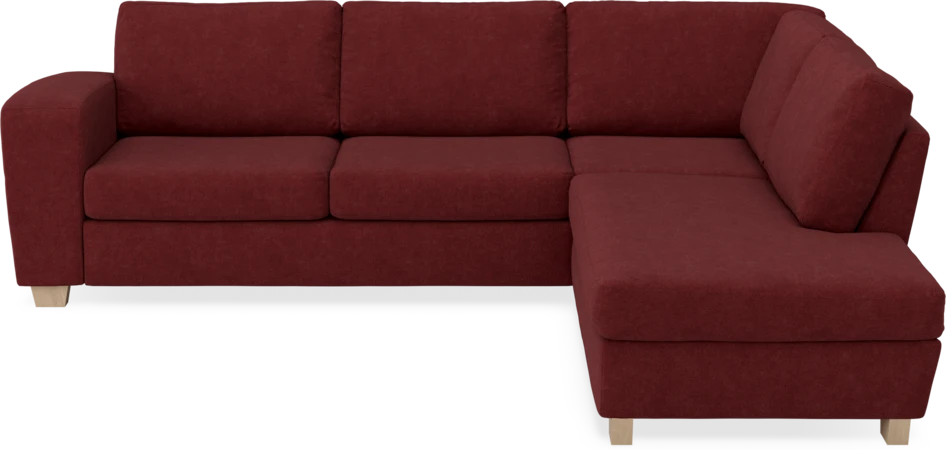 Friday - 2,5-sits soffa med divan höger - Rosa