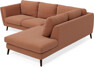 Madison - 2-sits soffa med divan höger - Orange