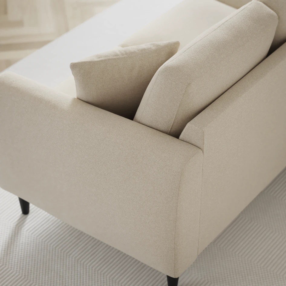 Eden - 3-sits soffa med divan vänster och schäslong höger - Beige