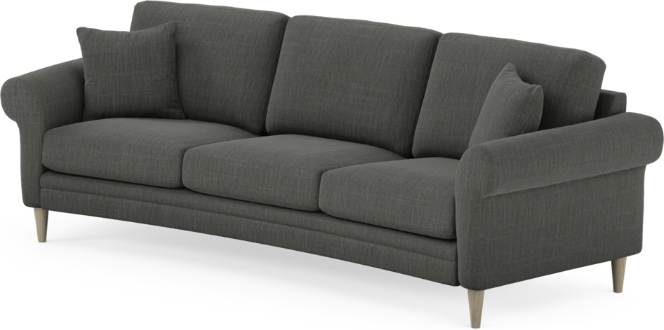 Eden - 3-sits soffa svängd - Grå