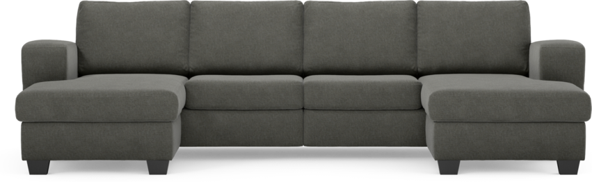 Friday - 2-sits soffa med två schäslonger - Grå