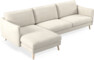 Madison Lux - 3-sits soffa med schäslong vänster - Vit