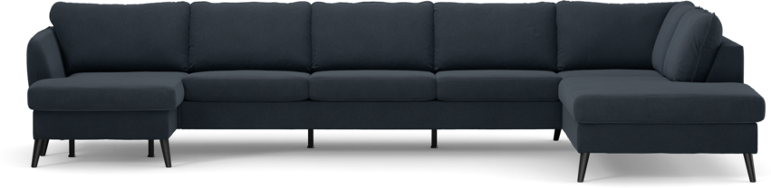 County - 4-sits soffa med schäslong vänster och divan höger - Blå