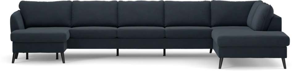 County - 4-sits soffa med schäslong vänster och divan höger - Blå
