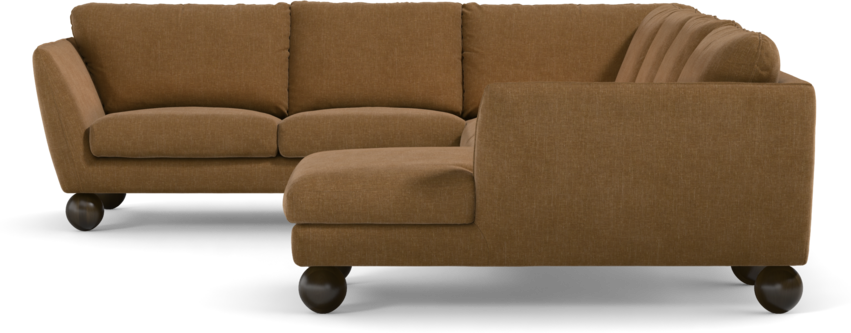 Madison Lux - Hörnsoffa med schäslong höger - Brun