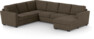 Friday - Hörnsoffa, 2+3-sits med schäslong höger - Brun