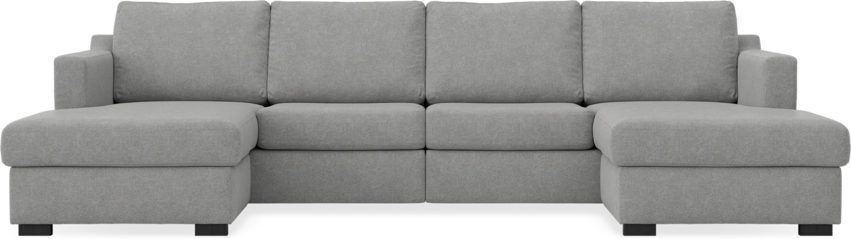 Friday - 2-sits soffa med två schäslonger - Grå