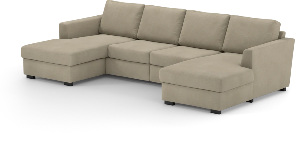 Friday - 2-sits soffa med två schäslonger - Beige
