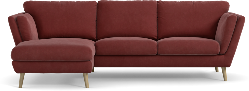 Madison Lux - 2-sits soffa med schäslong vänster - Rosa
