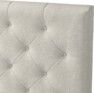 Delux Pikerad Låg - Sänggavel, 90-210 cm - Beige