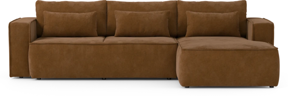 Ide - Bäddsoffa 3-sits med schäslong höger - Orange