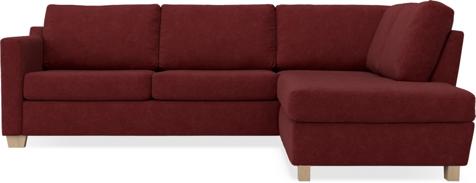 Friday - 2,5-sits soffa med divan höger - Rosa