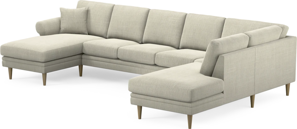 Eden - 3-sits soffa med schäslong vänster och divan höger - Beige