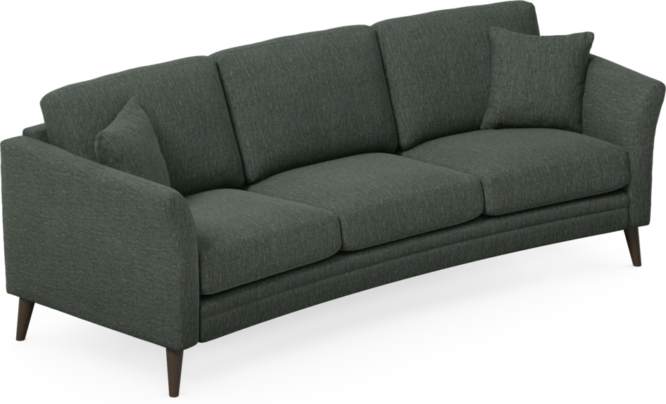 Eden - 3-sits soffa svängd - Grön
