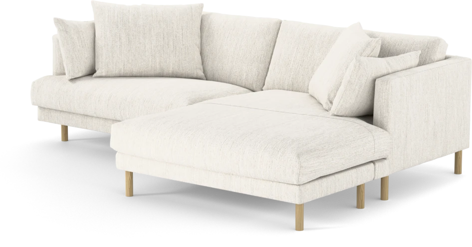 Harper - 4-sits med schäslong XL höger - Vit