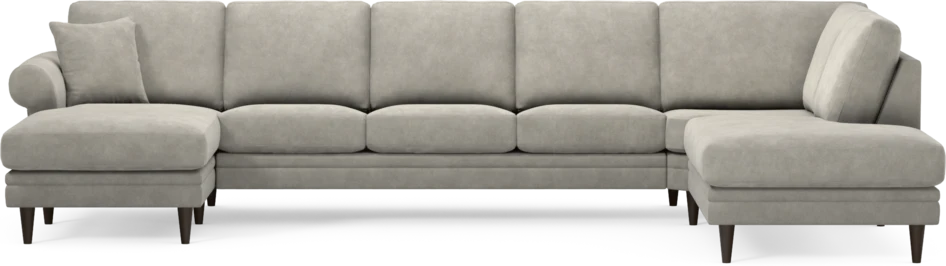 Eden - 3-sits soffa med schäslong vänster och divan höger - Grå