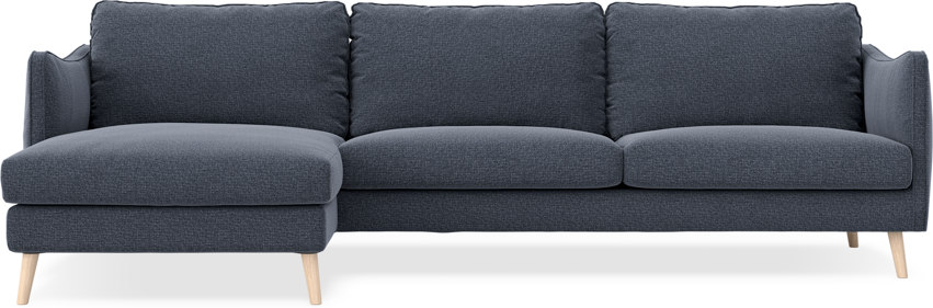 Madison - 3-sits soffa med schäslong vänster - Blå