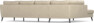 County - 3-sits soffa med divan vänster - Beige