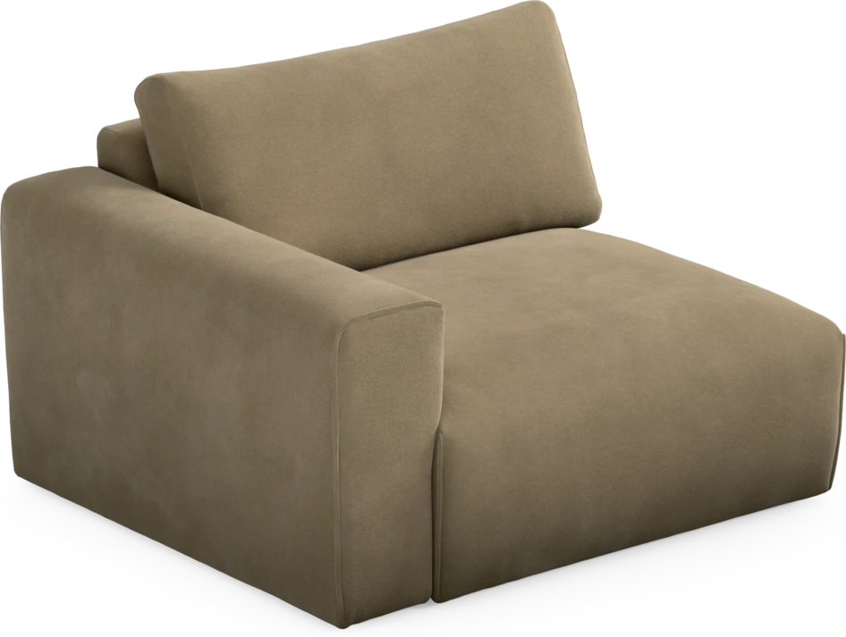 Free - 1,5-sits med armstöd vänster - Beige