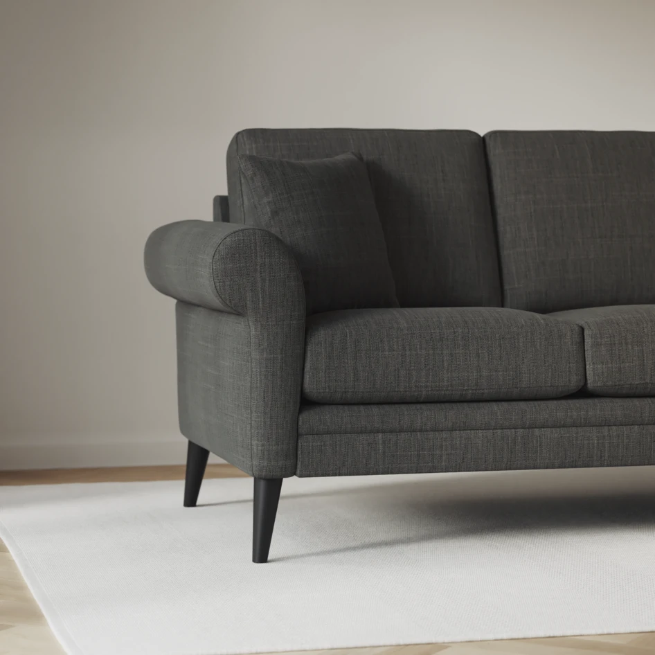 Eden - 3-sits soffa svängd - Grå