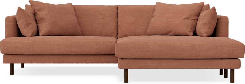 Harper - 4-sits med schäslong XL höger - Orange