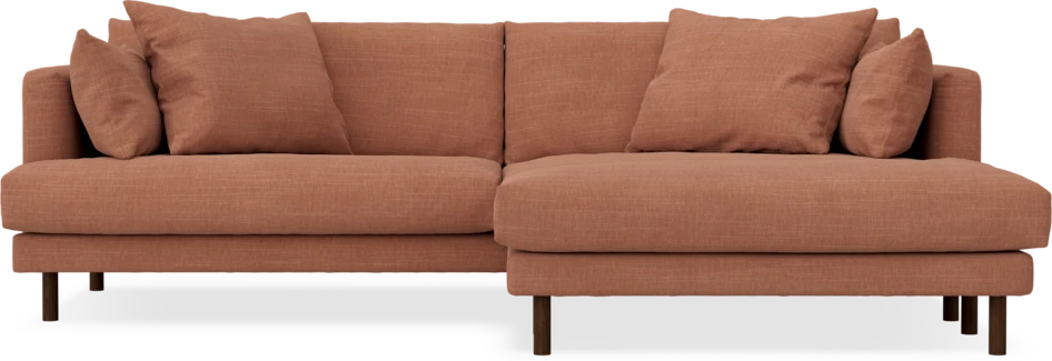 Harper - 4-sits med schäslong XL höger - Orange
