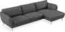 Madison Lux - 3-sits soffa med schäslong höger - Grå