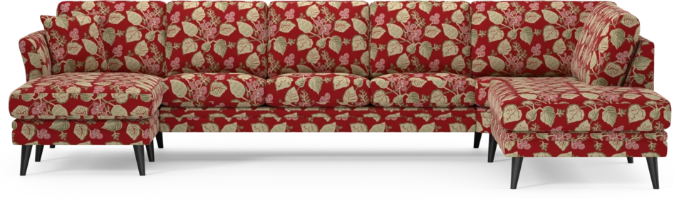 Eden - 3-sits soffa med schäslong vänster och divan höger - Flerfärgad