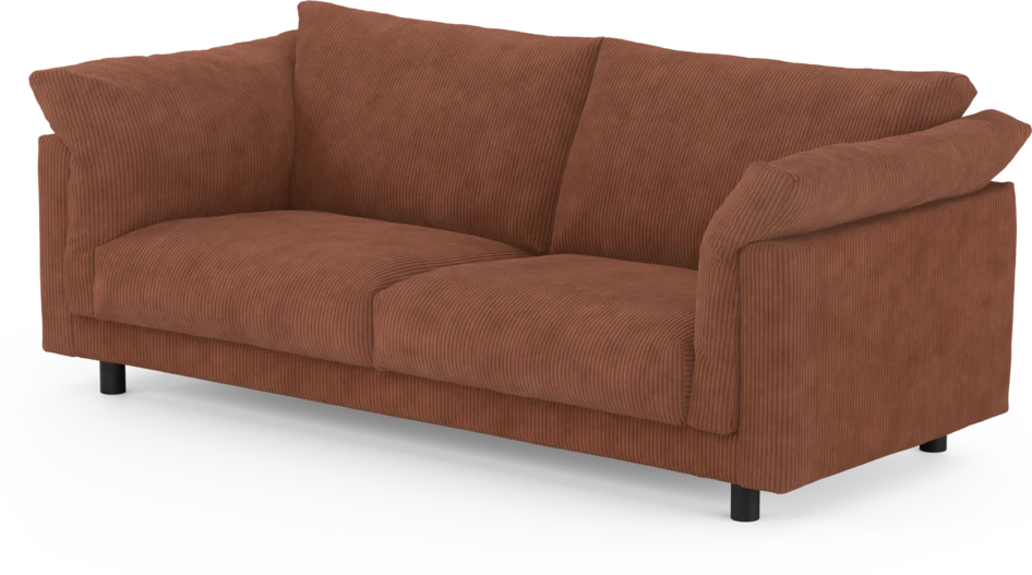 Cherrie - 2,5-sits soffa, fast klädsel - Orange