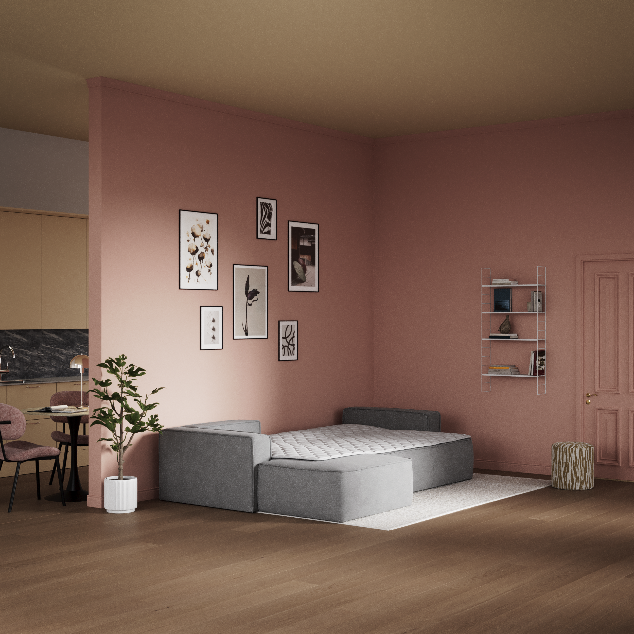 Ide - Bäddsoffa 3-sits med schäslong vänster - inspiration