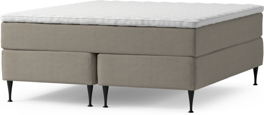 Delux Dream - Kontinentalsäng, dubbelsäng med bäddmadrass och sängben - Beige