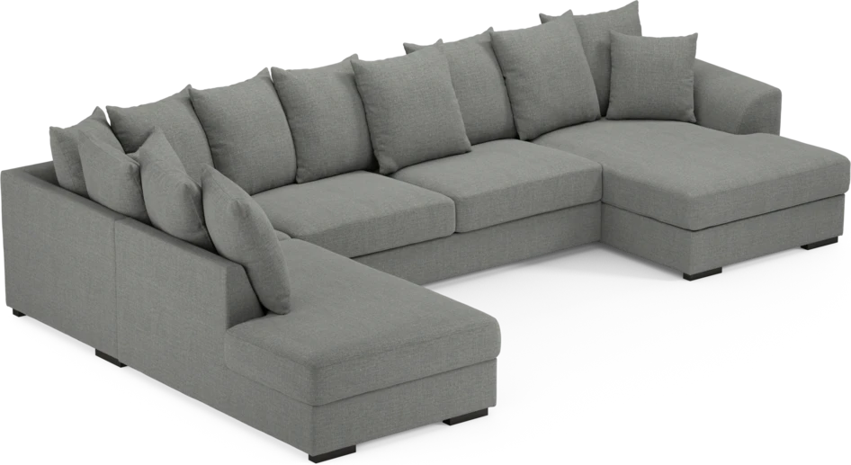 Town - 3-sits soffa med divan vänster och schäslong höger - Grå