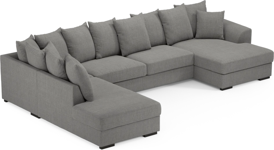 Town - 3-sits soffa med divan vänster och schäslong höger - Grå