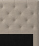 Delux Pikerad Låg - Sänggavel, 90-210 cm - Beige
