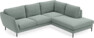 Madison - 2-sits soffa med divan höger - Turkos