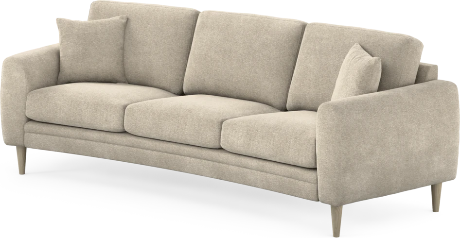 Eden - 3-sits soffa svängd - Beige