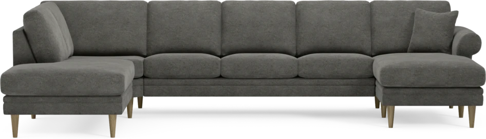 Eden - 3-sits soffa med divan vänster och schäslong höger - Grå