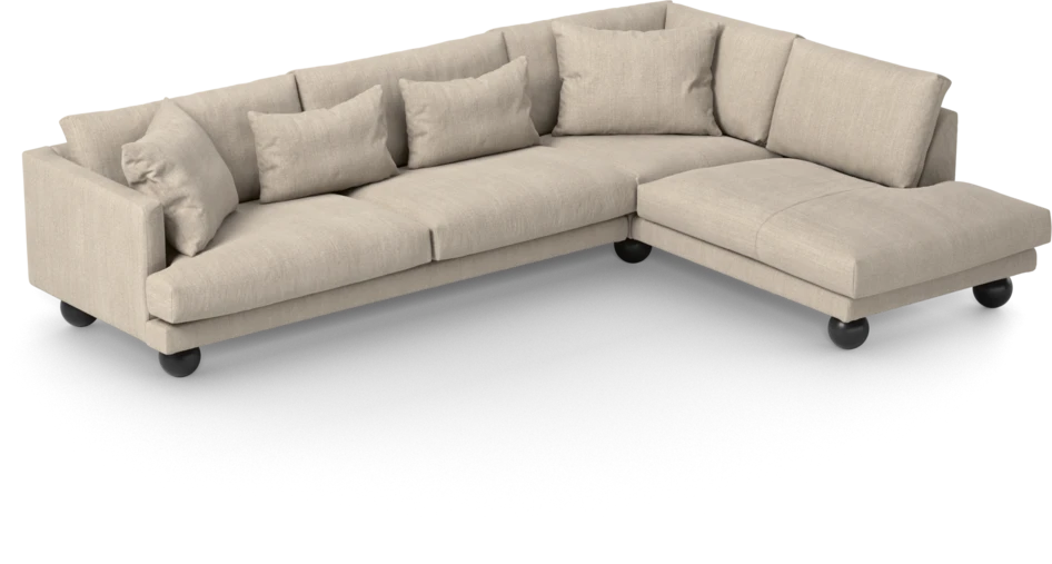 Harper - 3-sits soffa med divan höger - Beige