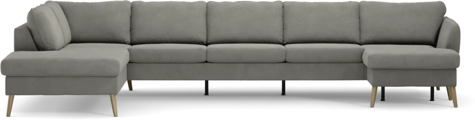 County - 4-sits soffa med divan vänster och schäslong höger - Grå