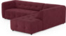Bella - 3-sits soffa med divan höger - Röd