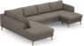 County - 3-sits soffa med divan vänster och schäslong höger - Brun