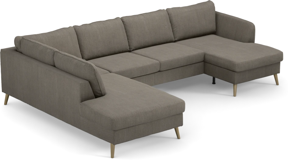 County - 3-sits soffa med divan vänster och schäslong höger - Brun