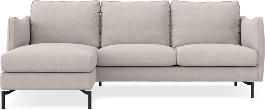 Madison Lux - 2-sits soffa med schäslong vänster - Grå
