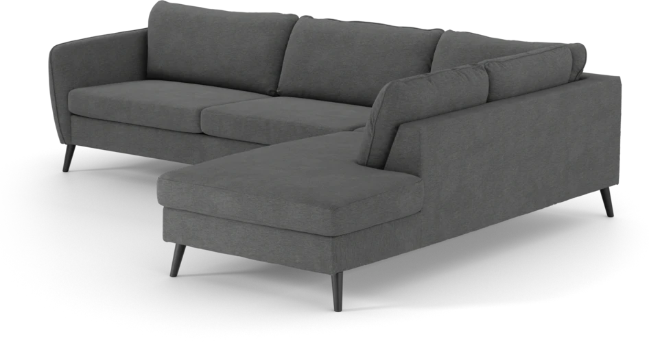 County - 2,5-sits soffa med divan höger - Grå