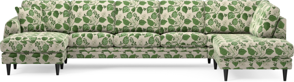 Eden - 3-sits soffa med schäslong vänster och divan höger - Flerfärgad