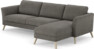 Bridge - 3-sits soffa med schäslong höger - Grå