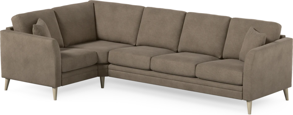 Eden - Hörnsoffa, 1+3-sits - Brun